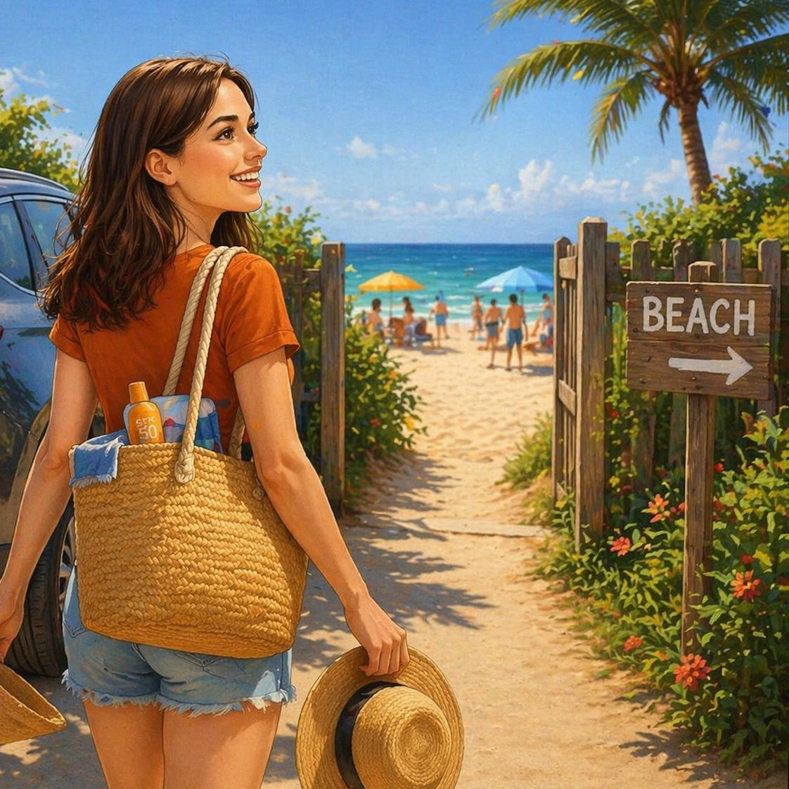 Laura on the beach
